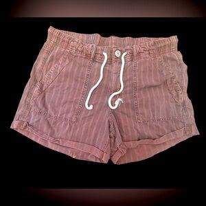 American Eagle Outfitters Mauve Striped Cargo Shorts